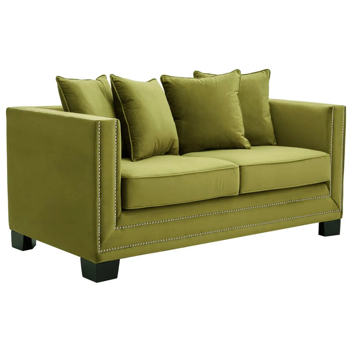 Sofia 2 Seat Moss Velvet Sofa