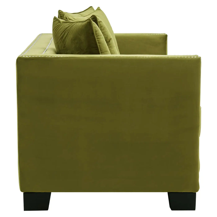 Sofia 2 Seat Moss Velvet Sofa