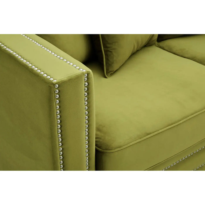 Sofia 2 Seat Moss Velvet Sofa