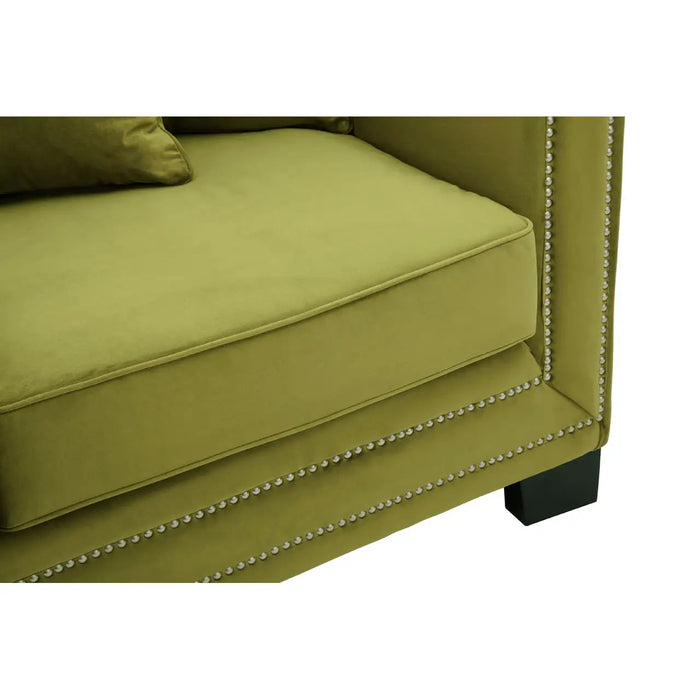 Sofia 2 Seat Moss Velvet Sofa