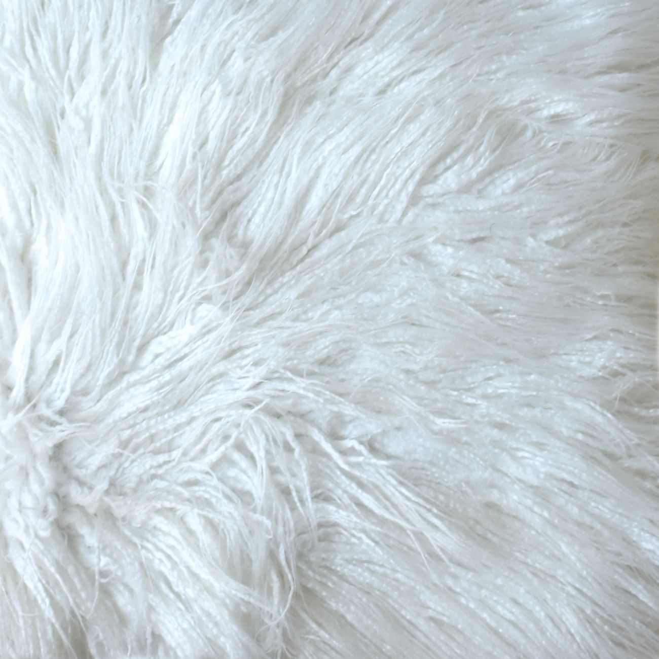 Isaba Hand Made Ivory Faux Leather Pouffe