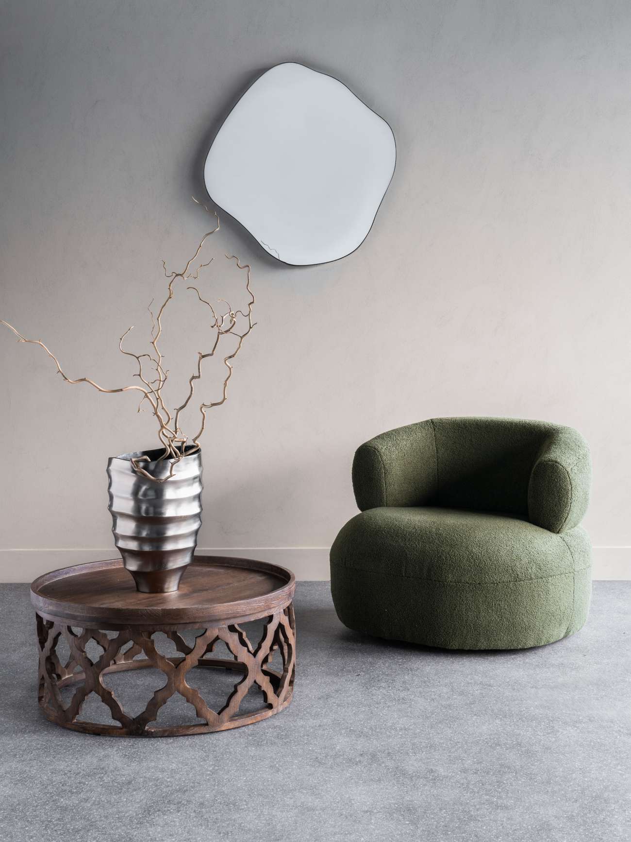 Kielder Solid Carved Wooden Coffee Table in Dark Brown