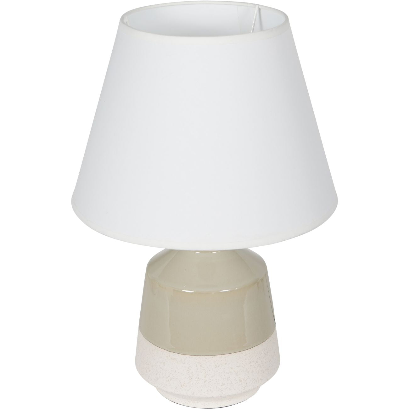 Canterbury Soft Green Dipped Glaze Table Lamp 44cm with Ivory Coolie Shade