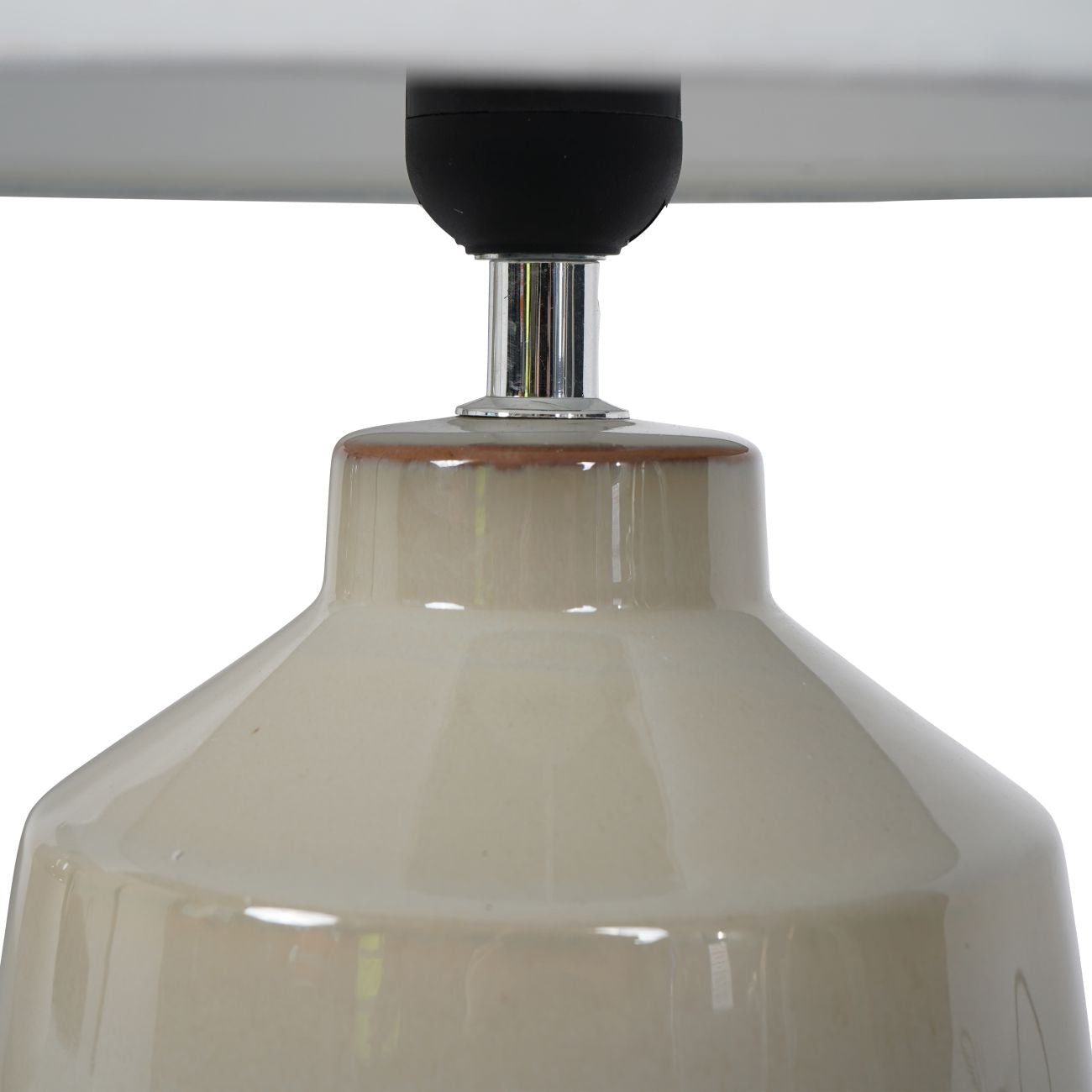 Canterbury Soft Green Dipped Glaze Table Lamp 44cm with Ivory Coolie Shade