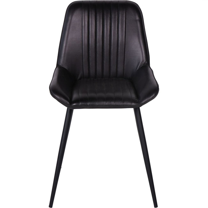 Pembroke Leather Dining Chairs in Charcoal