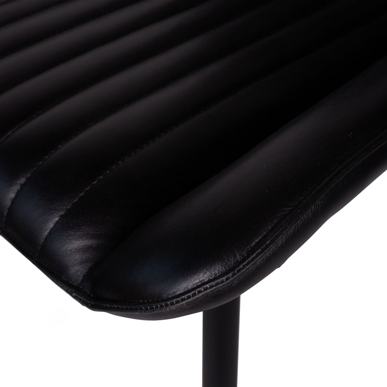 Pembroke Leather Dining Chairs in Charcoal