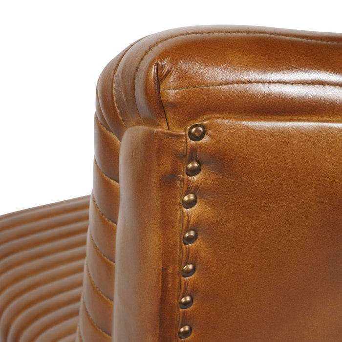 Trinity Leather Occasional Chair in Cognac