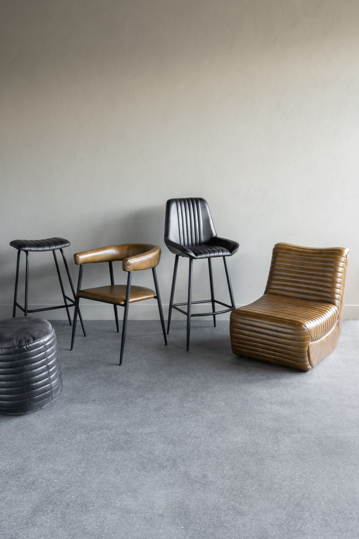 Trinity Leather Occasional Chair in Cognac