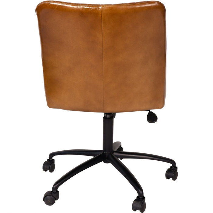 Maxwell Leather Office Chair in Cognac