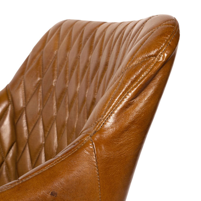 Maxwell Leather Office Chair in Cognac