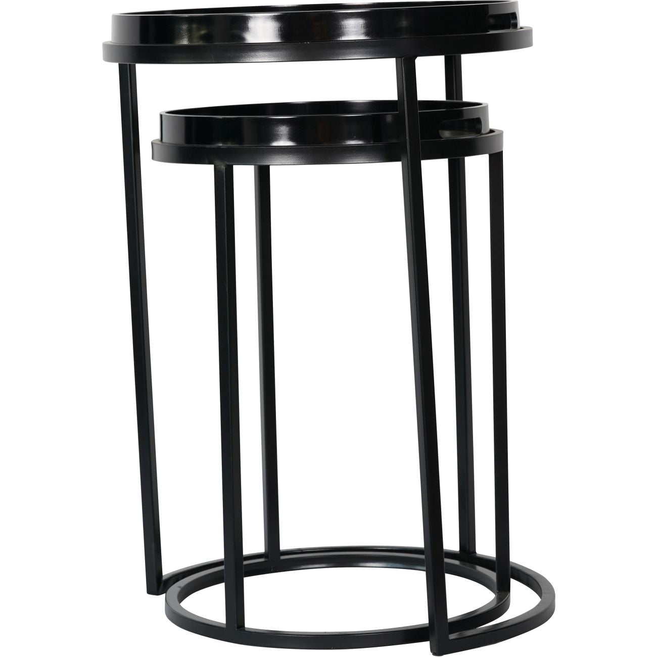 Laura Ashley Louise Print Set Of 2 Side Tables With Removeable Trays