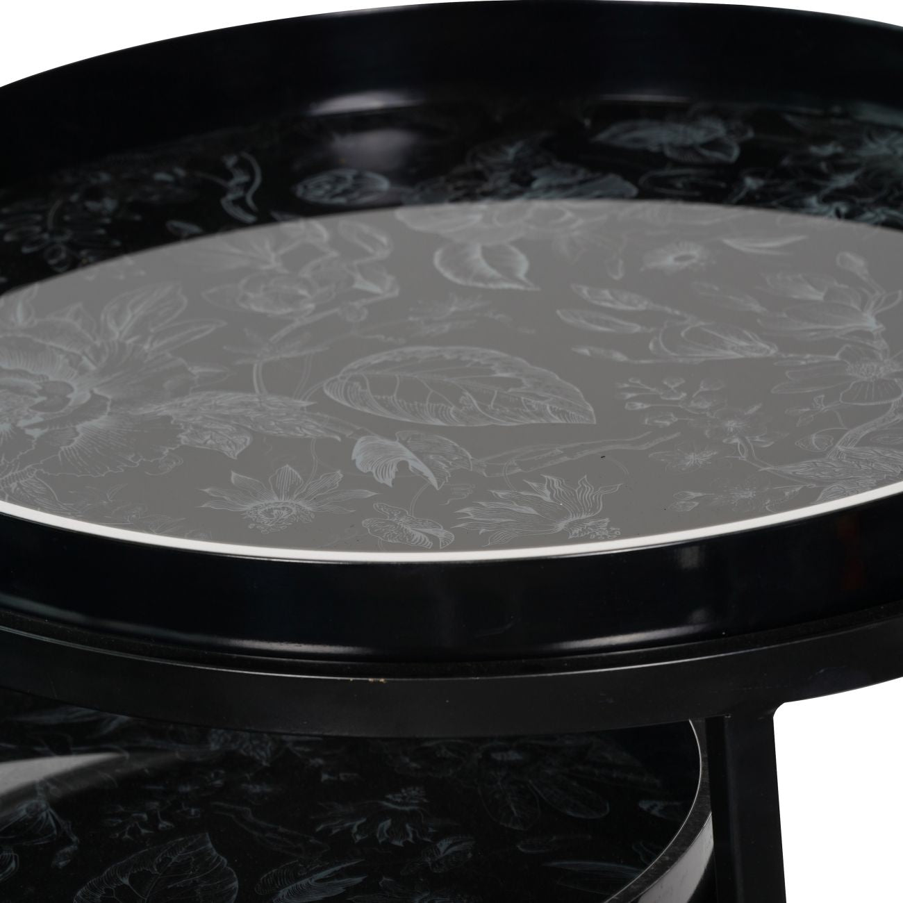 Laura Ashley Louise Print Set Of 2 Side Tables With Removeable Trays