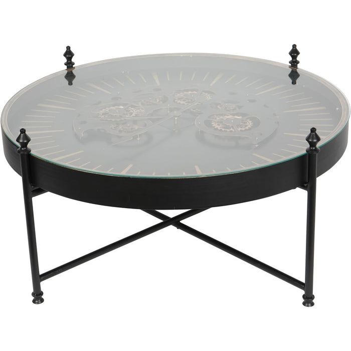 Palladium Coffee Table with Moving Dials Black Gold