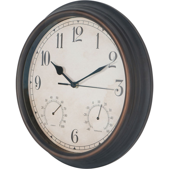 Outdoor Clock with Temperature and Humidity 31.6cm