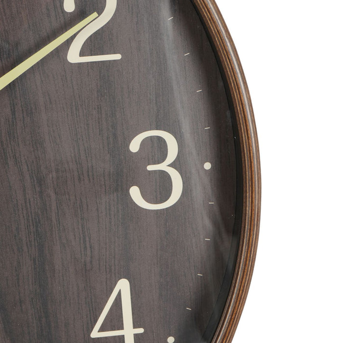 Grain Effect Clock 53cm Brown