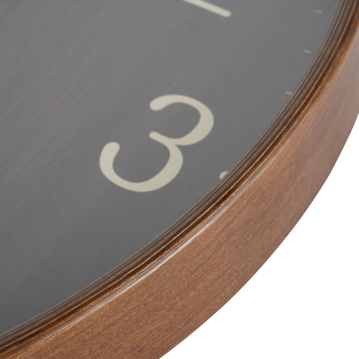 Grain Effect Clock 53cm Brown