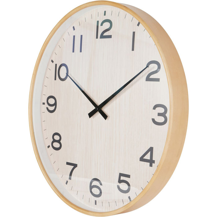 Grain Effect Clock 53cm Light Natural