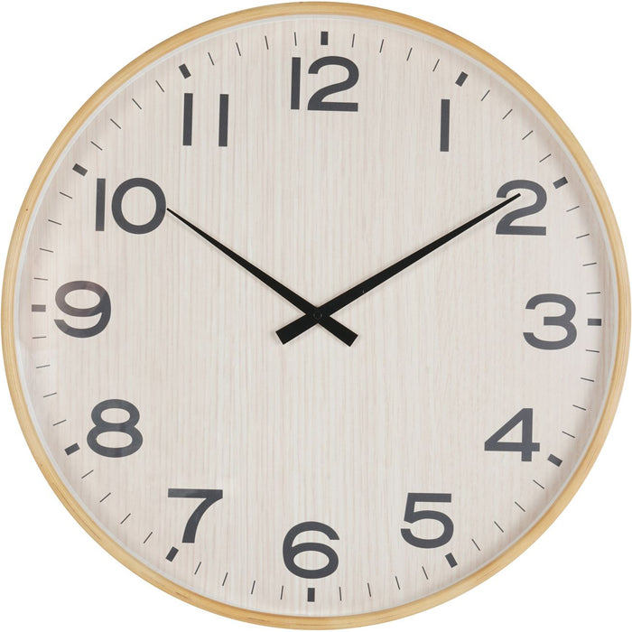 Grain Effect Clock 53cm Light Natural