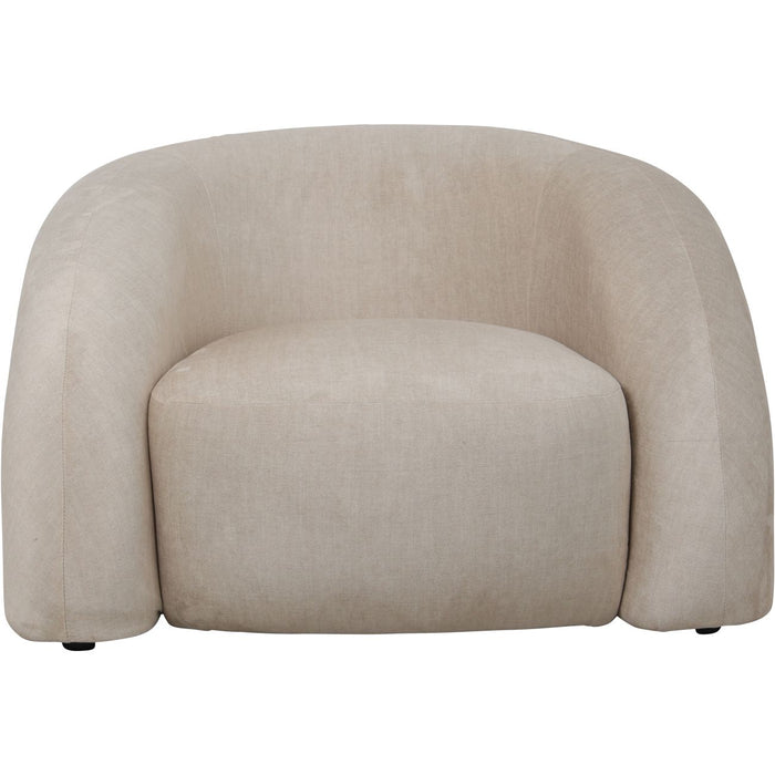 Casa Upholstered Curved Snug Chair Cream