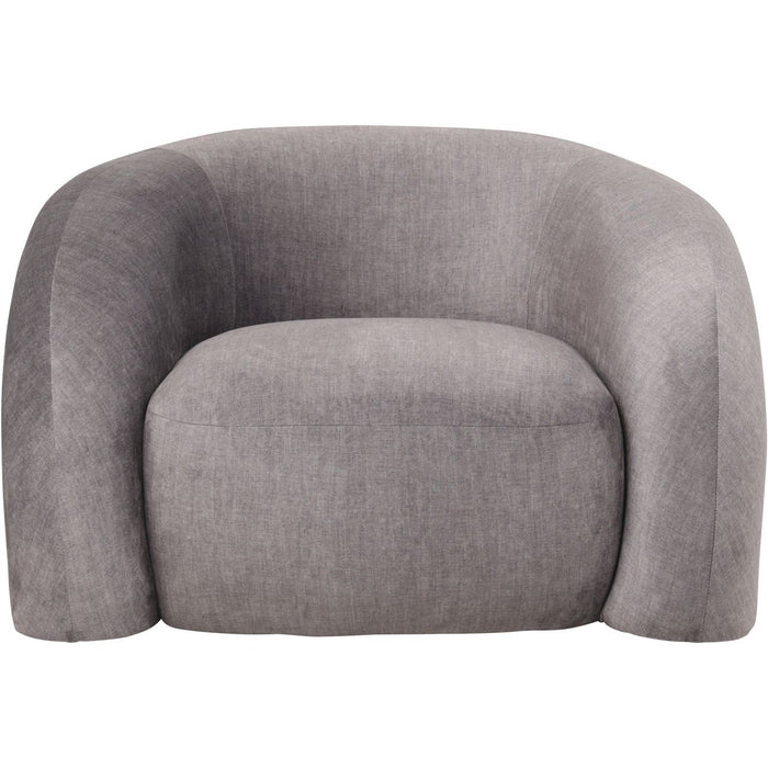 Casa Upholstered Curved Snug Chair Grey