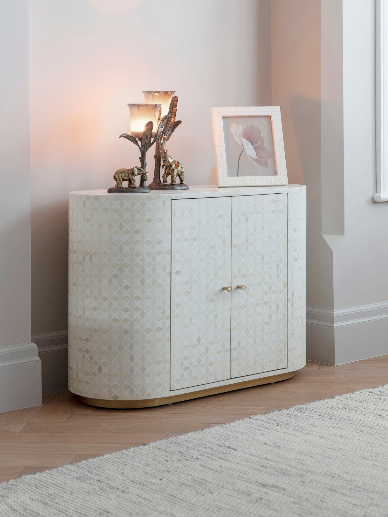 Aspen Bone Inlay Two Door Cabinet