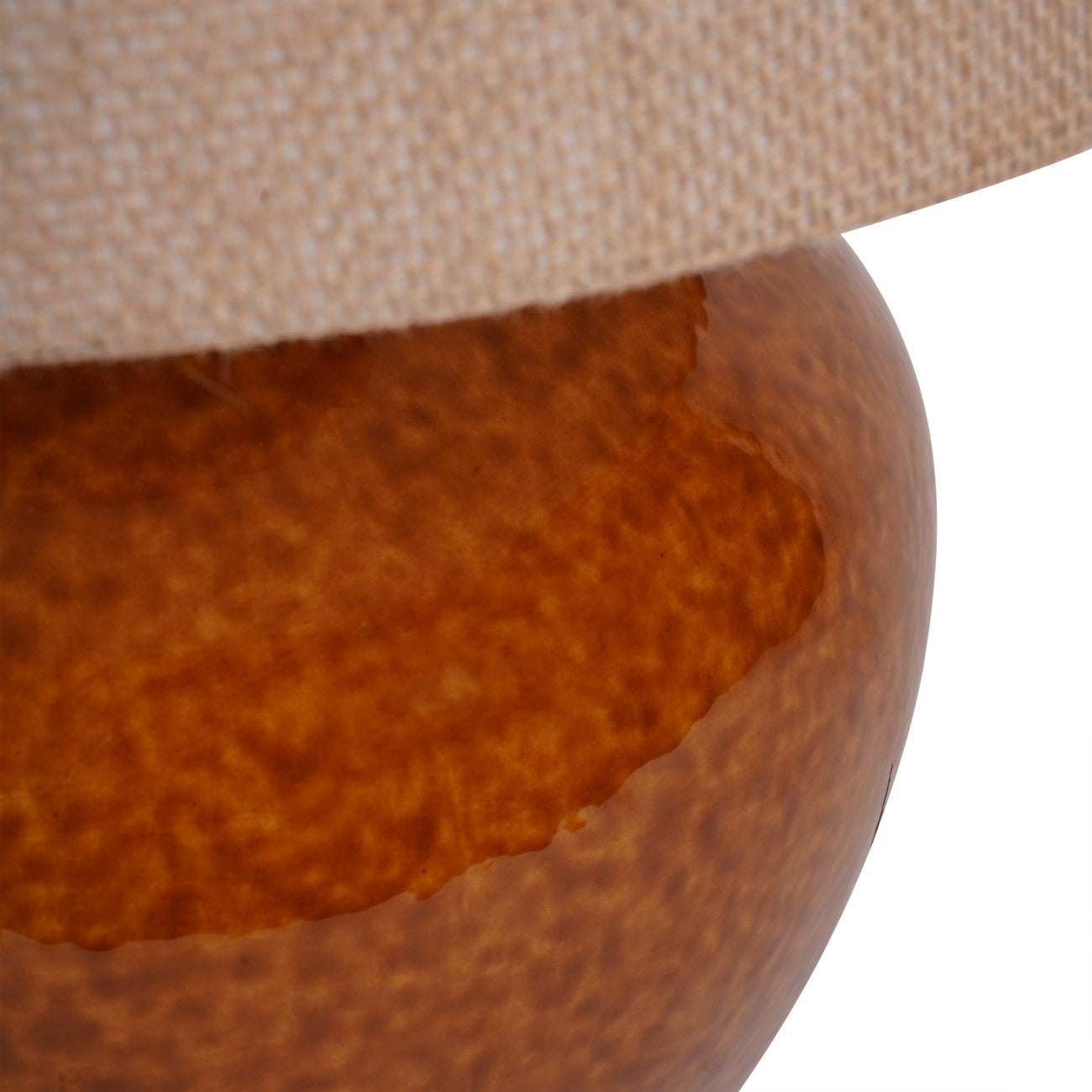 Aubrey Terracotta Ceramic Lamp With Hessian Shade Large E27 60W