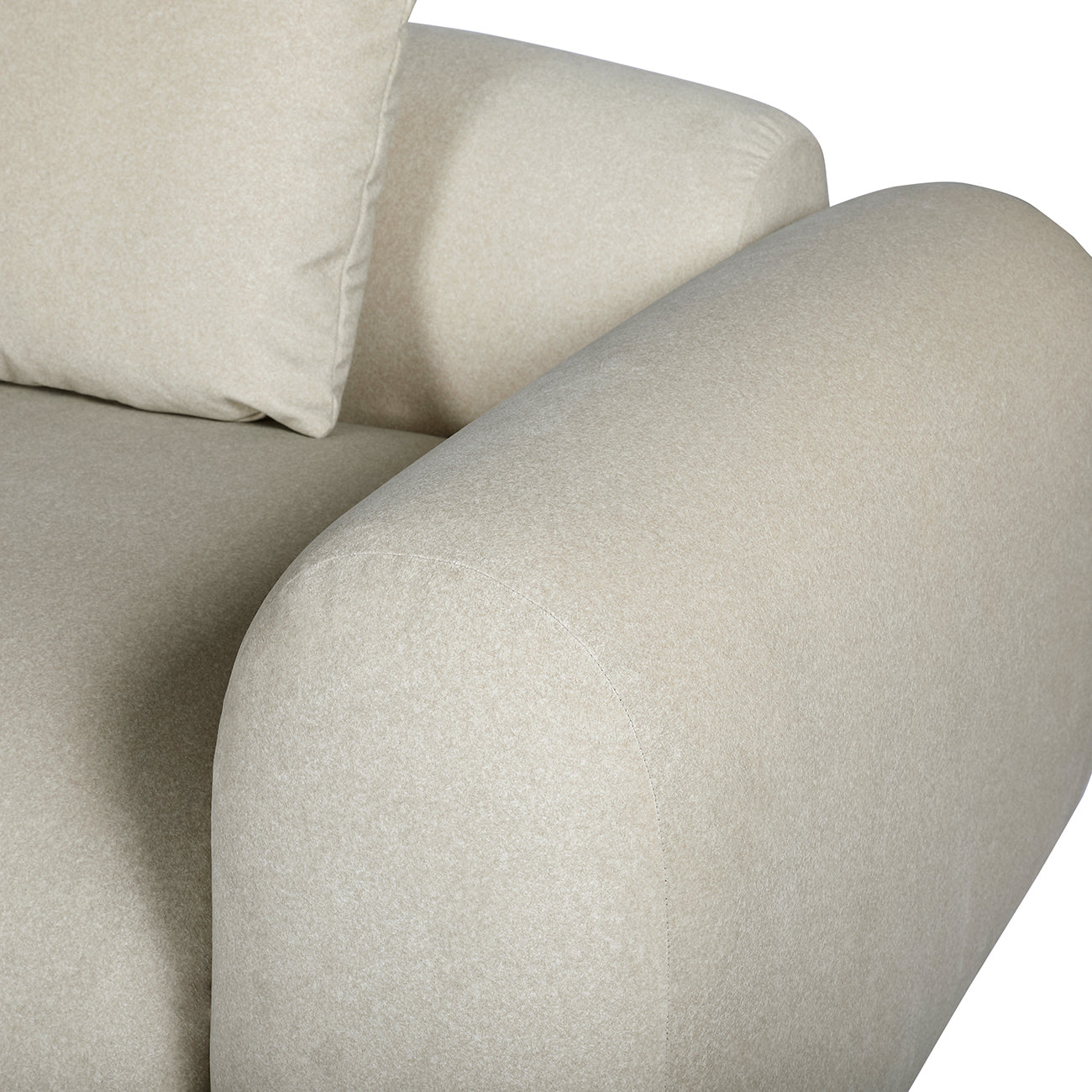 Limewood 3 Seater Sofa and Cushions in Warm Stone Velvet