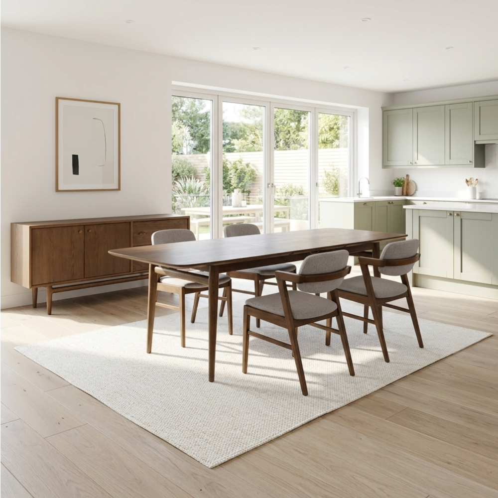 G-PLAN Marlow Extending 160/215 table and 4 darcy chairs package