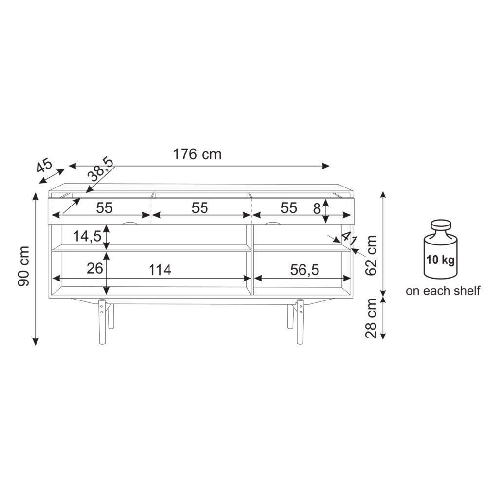 Aeris Oculus sideboard 3 XL