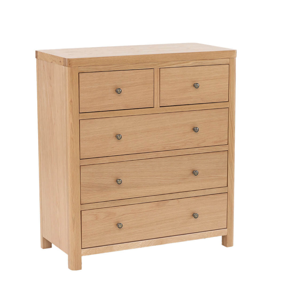 Renata 5 Drawer Tall Chest Oak Natural