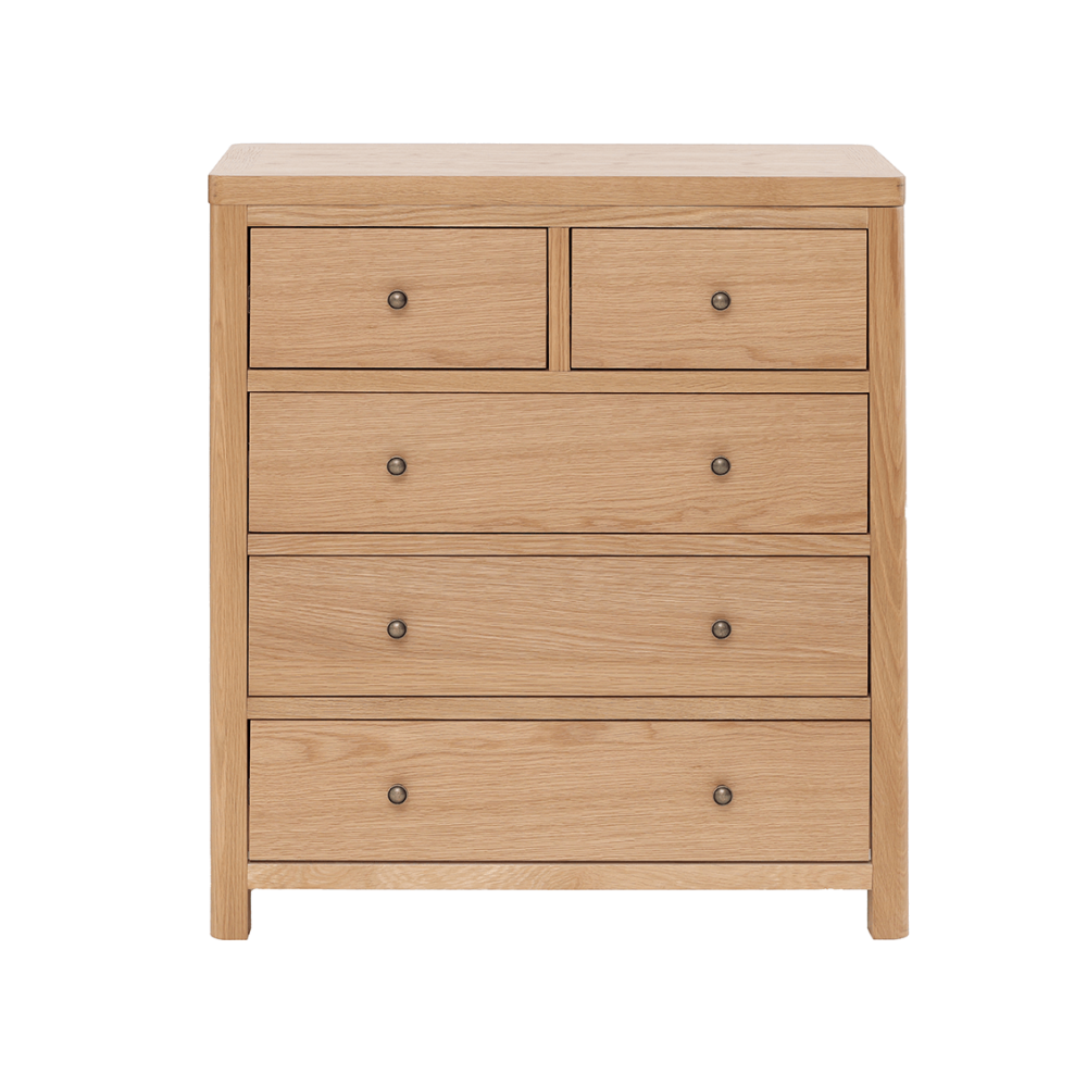 Renata 5 Drawer Tall Chest Oak Natural