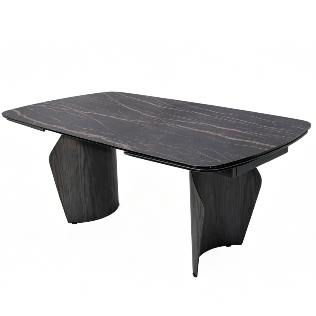 Branwick Extendable Dining Table Deep Charcoal