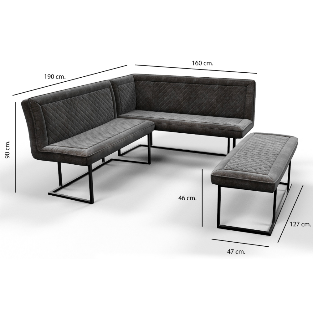 Apollo Corner Bench Set - Right Hand Facing