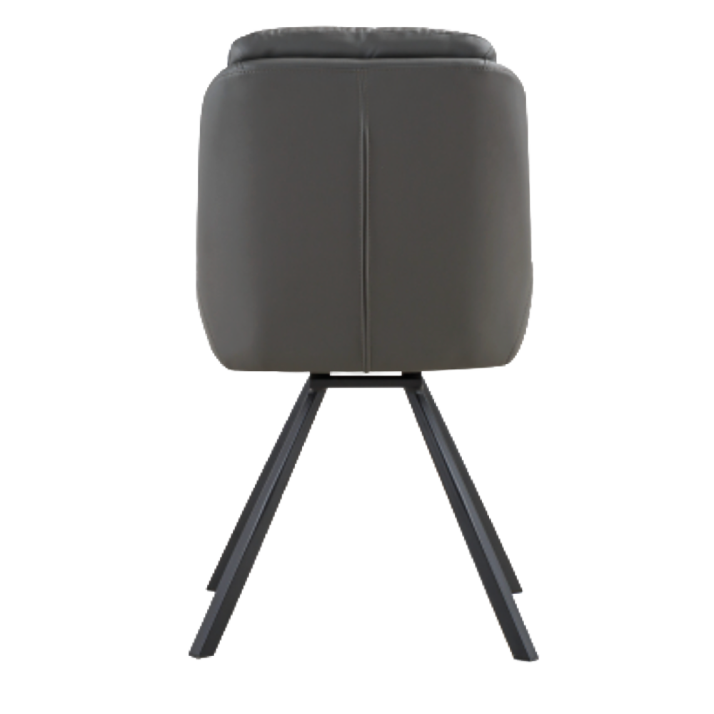 Arnhem Leather Effect Grey Dining Chair