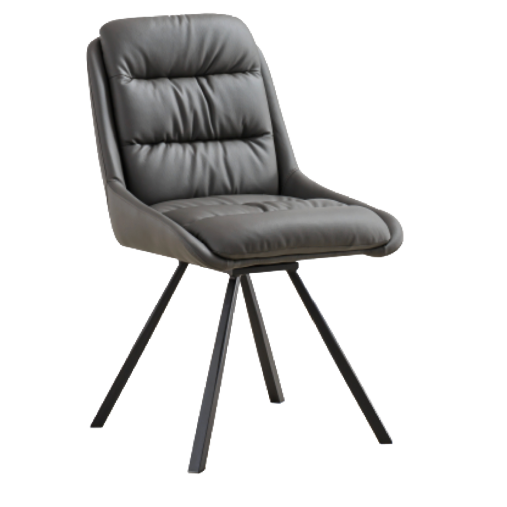 Arnhem Leather Effect Grey Dining Chair