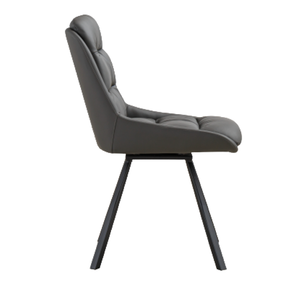 Arnhem Leather Effect Grey Dining Chair