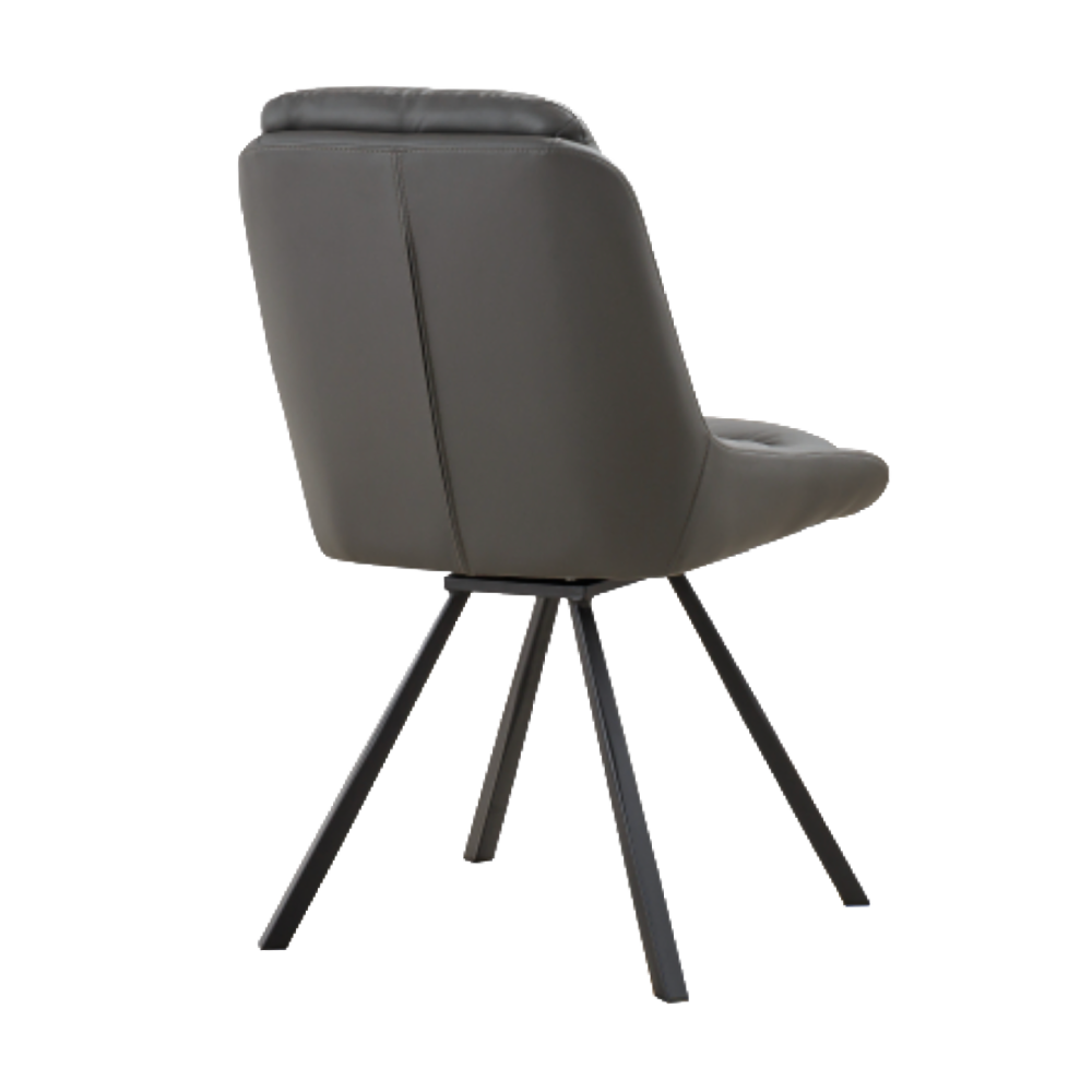 Arnhem Leather Effect Grey Dining Chair