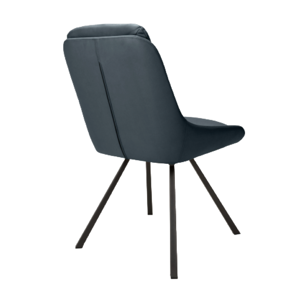 Arnhem Leather Effect Midnight Blue Dining Chair