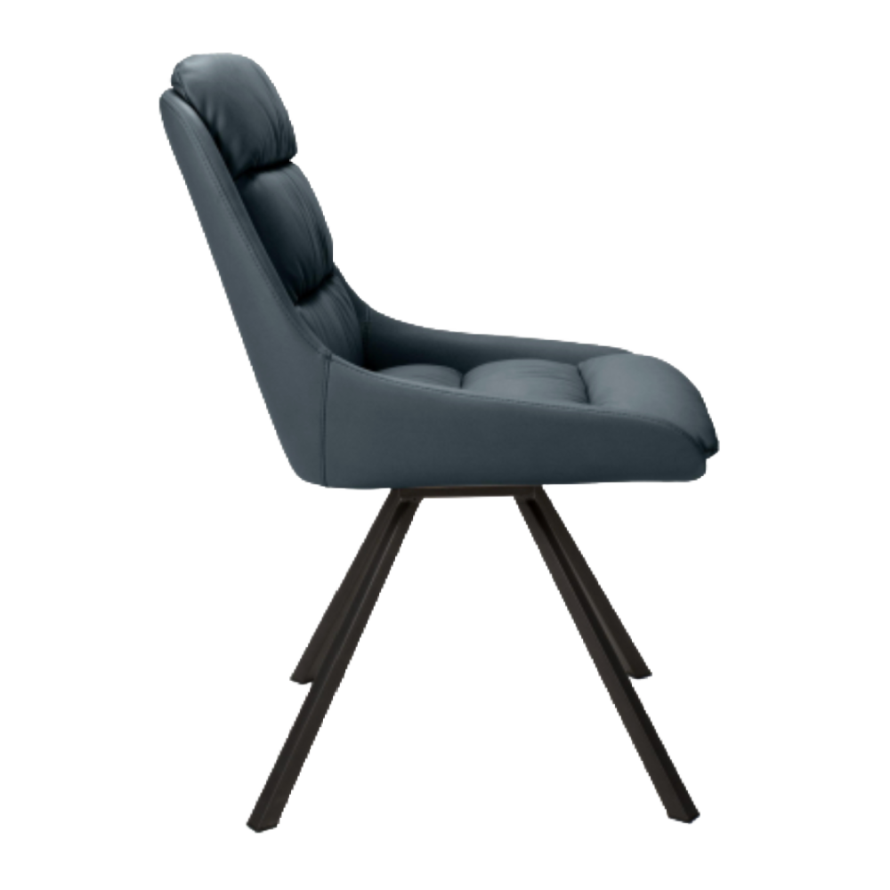 Arnhem Leather Effect Midnight Blue Dining Chair