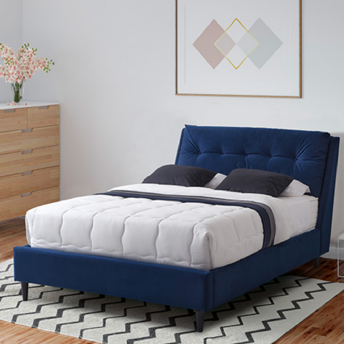 Ava Blue option double Upholstered Bed