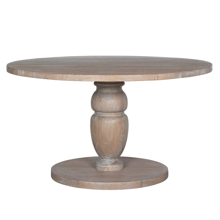 1.2M Bella Oak Antique Round Dining Table