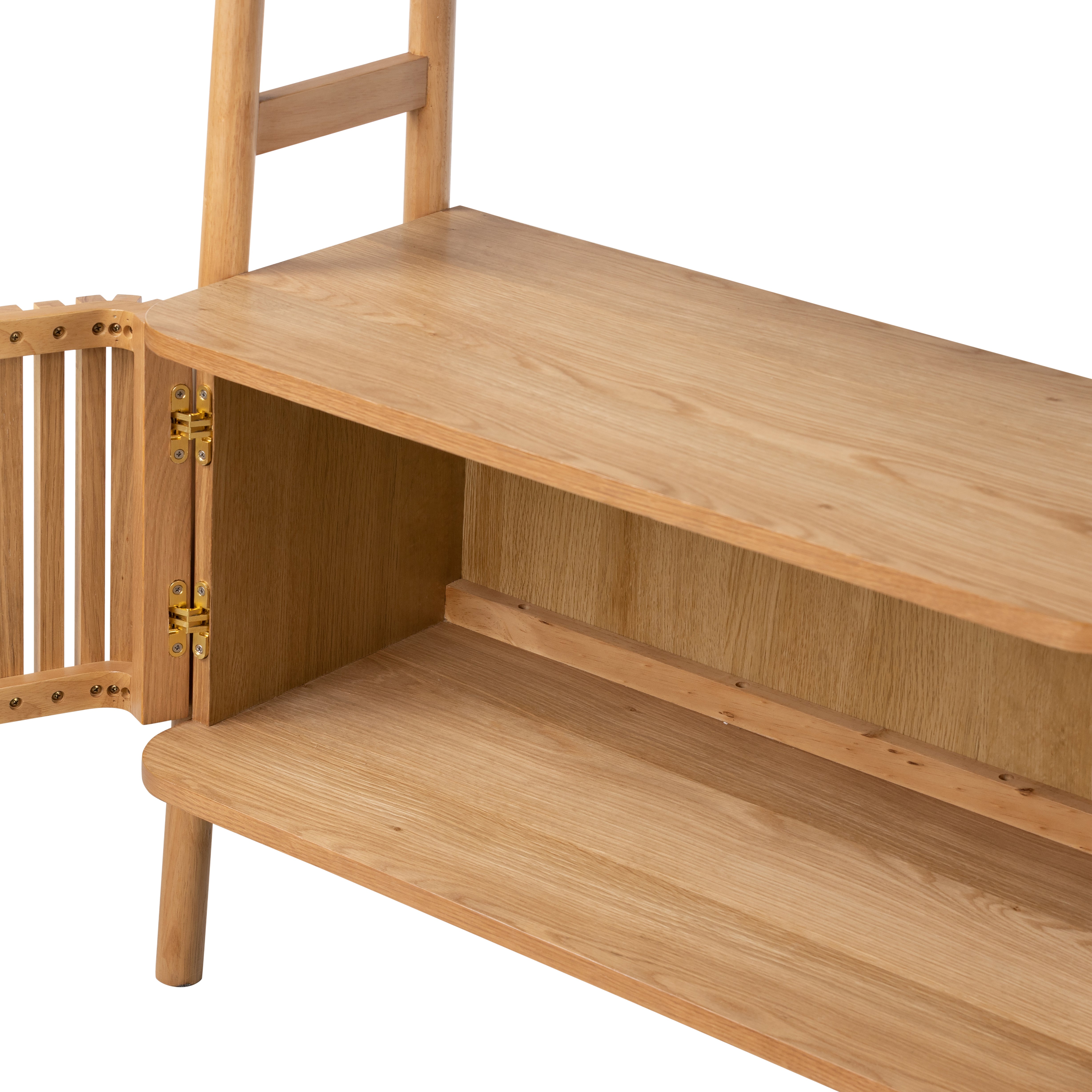 Soho Walnut Stain Open Display Cabinet