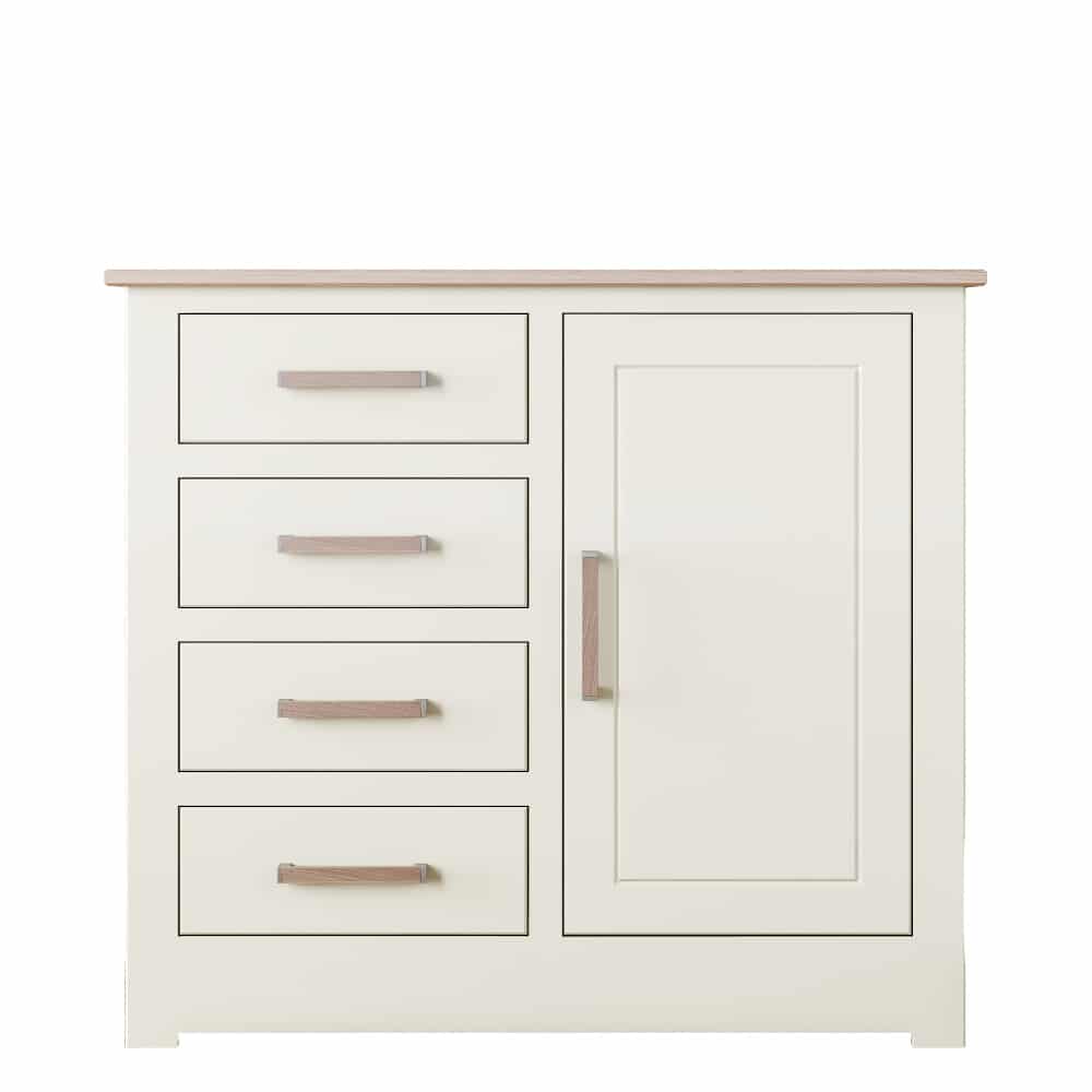 Modo Painted 1 door / 4 drawer sideboard