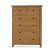 Burford Oak Tall 6 Drawer Chest