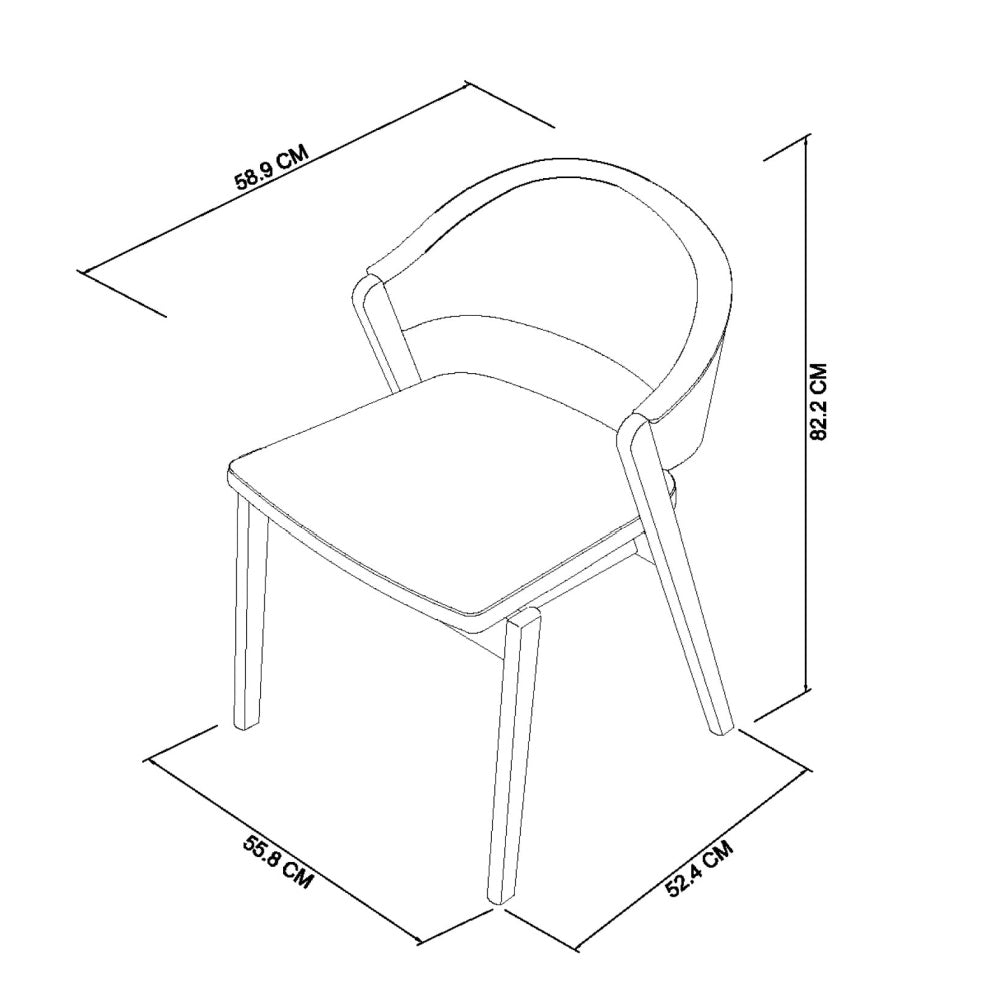 Camden Upholstered Dining chair Wethered oak