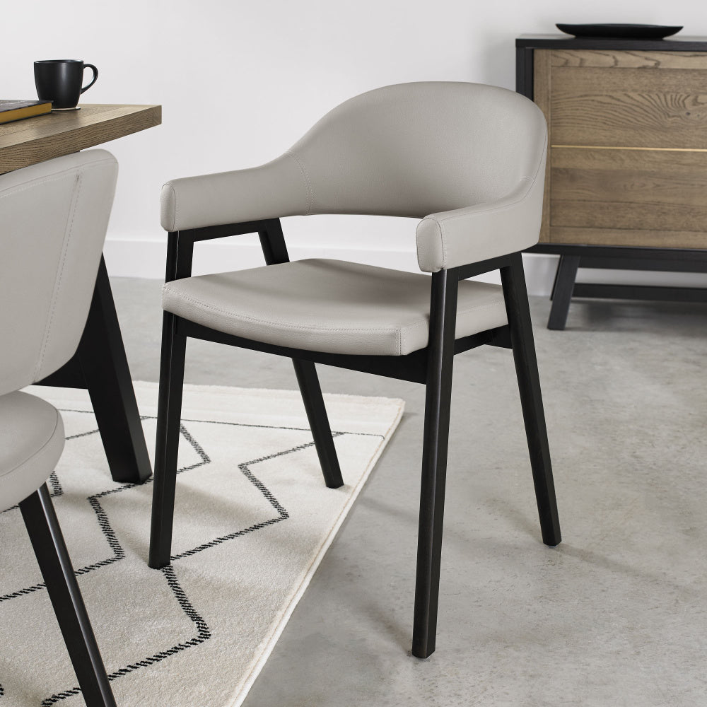 Camden Upholstered Dining chair Wethered oak