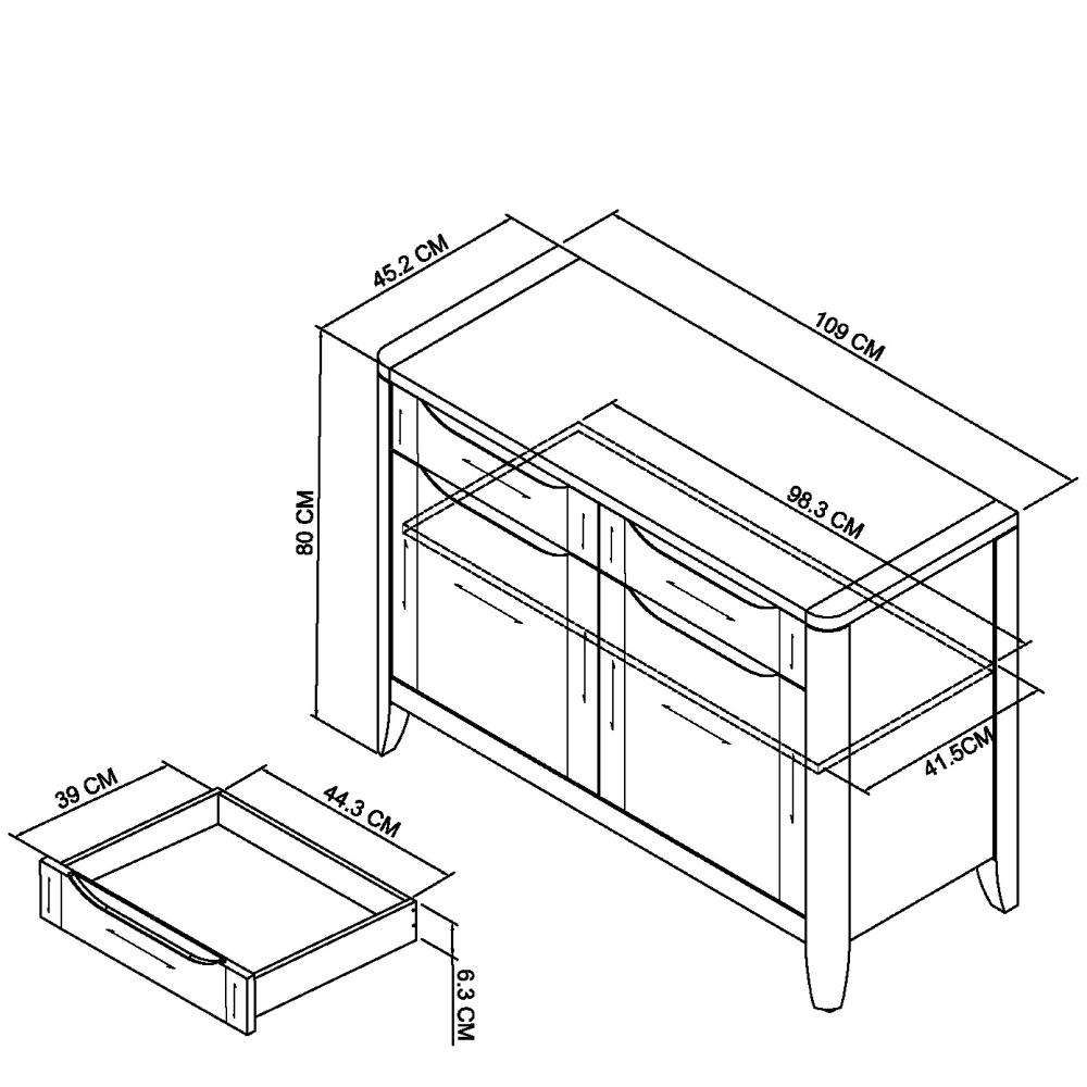 Chester Oak Sideboard