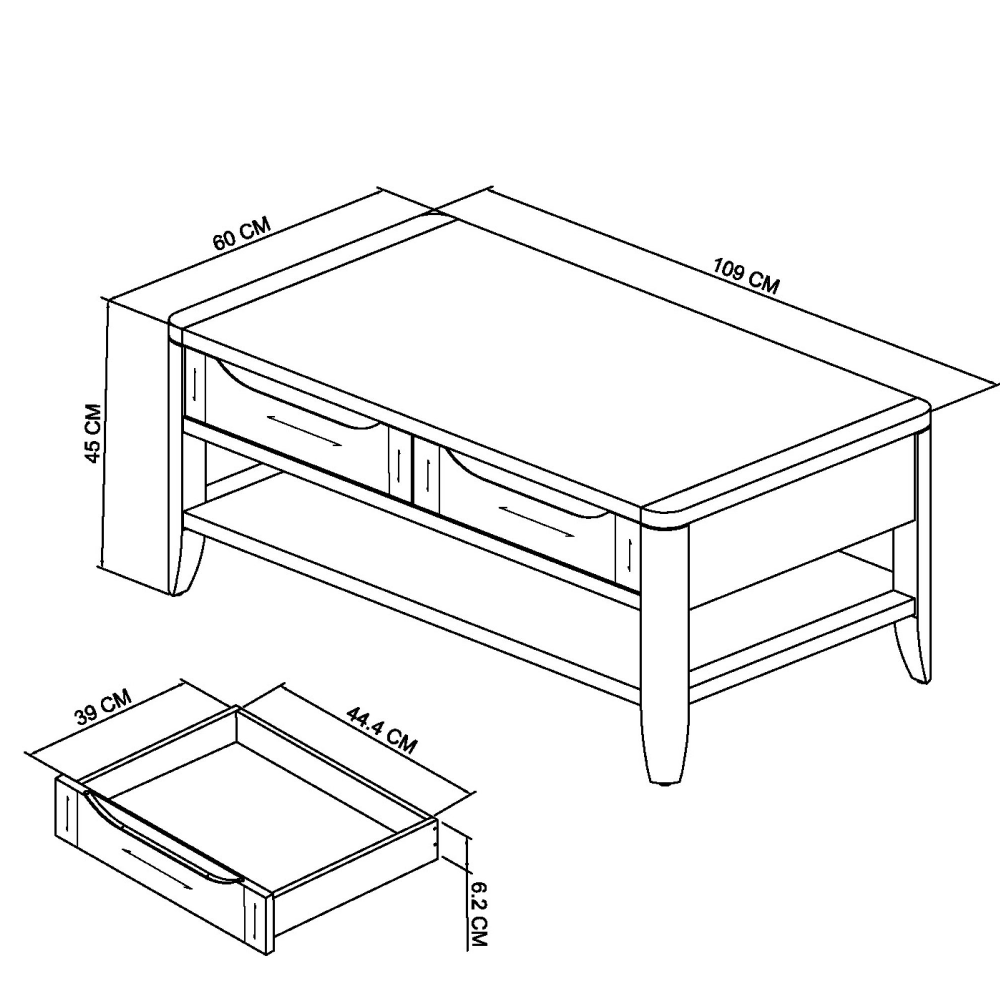 Chester Oak Coffee Table
