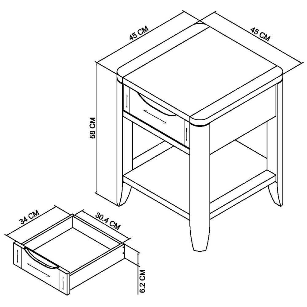 Chester Oak Lamp Table