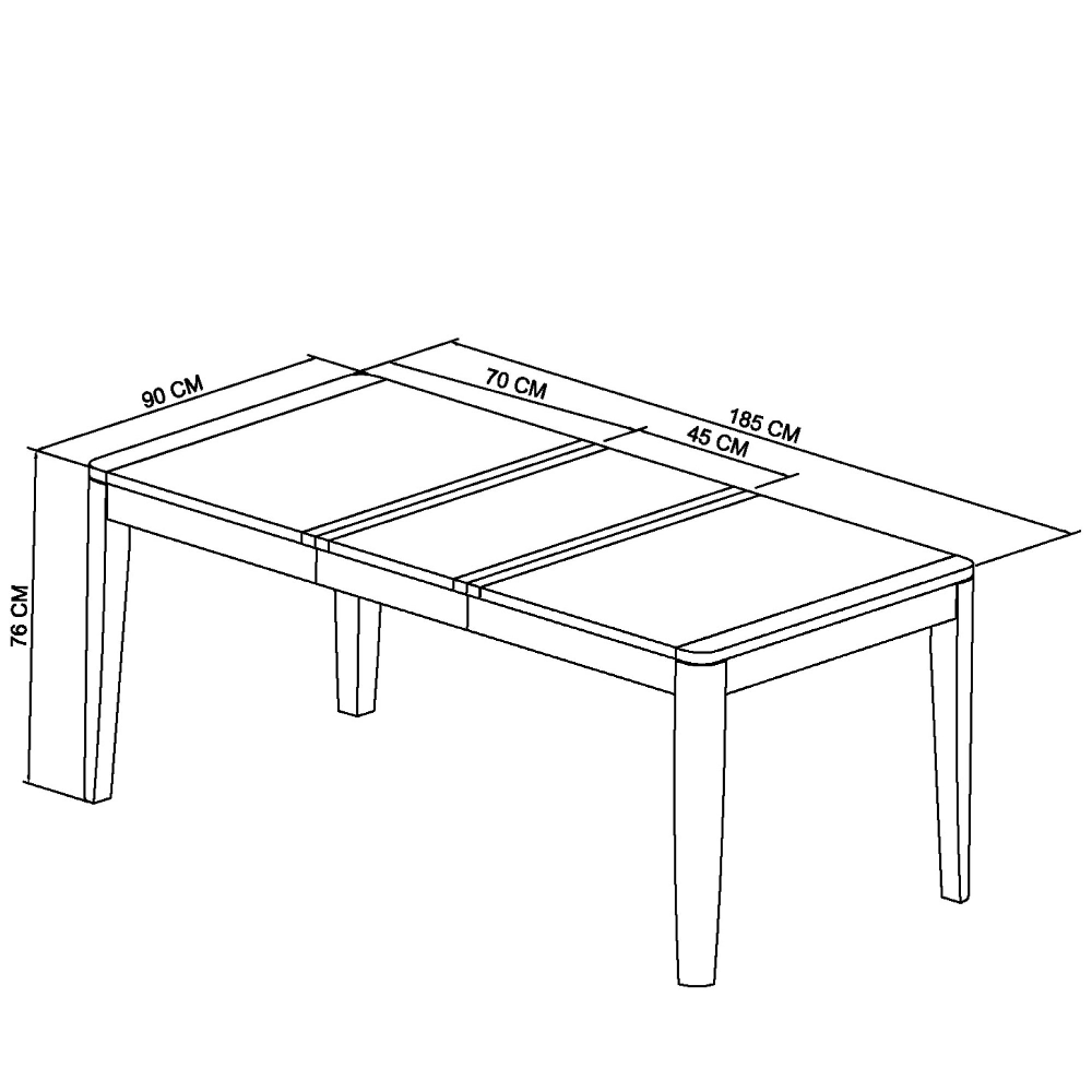 Chester Oak 4-6 Extension Dining Table
